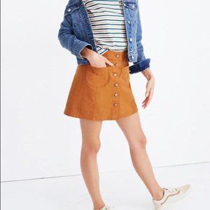 Madewell Patch-Pocket Sz 6 A-Line Mini Skirt